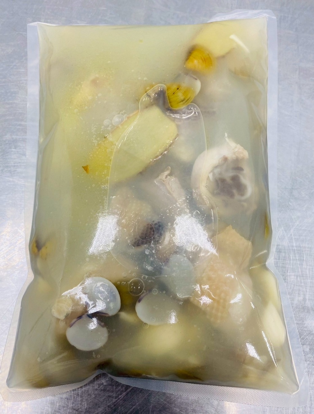 蒜頭黃金蜆土雞腿湯1000g/包
