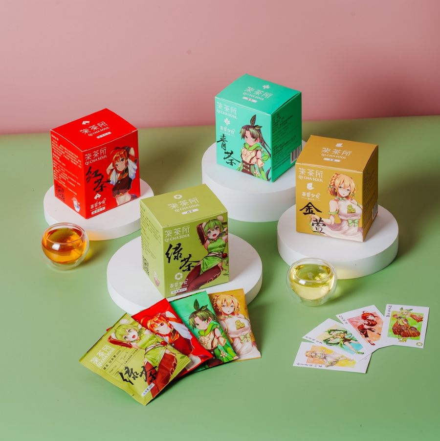 茶葉少女聯名茶四盒禮組/附茶葉少女IP提袋