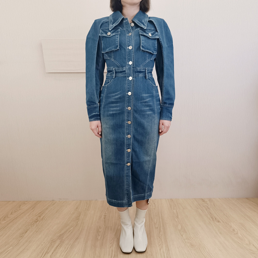 牛仔連衣裙