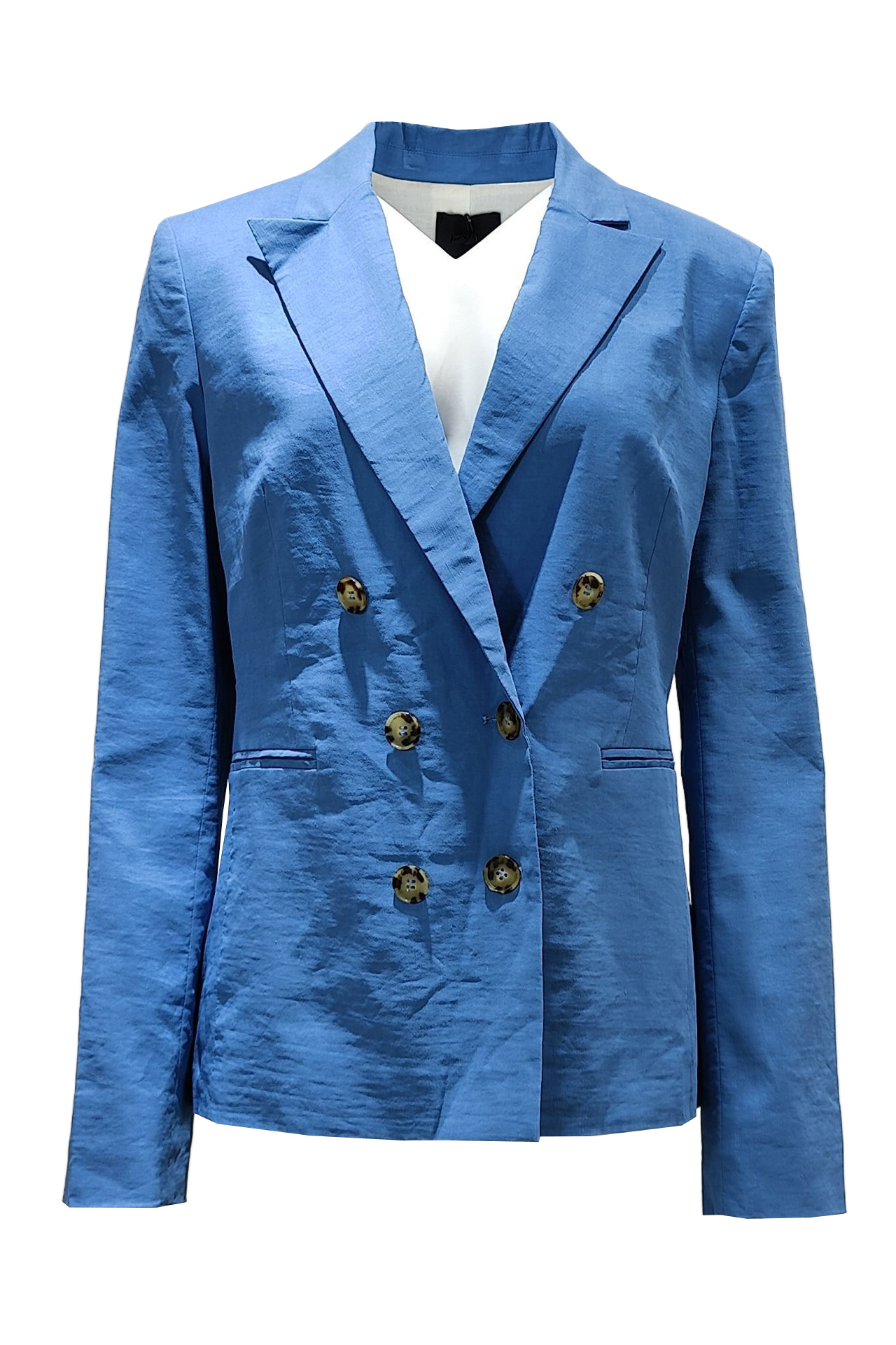 湛藍西裝雙排釦外套