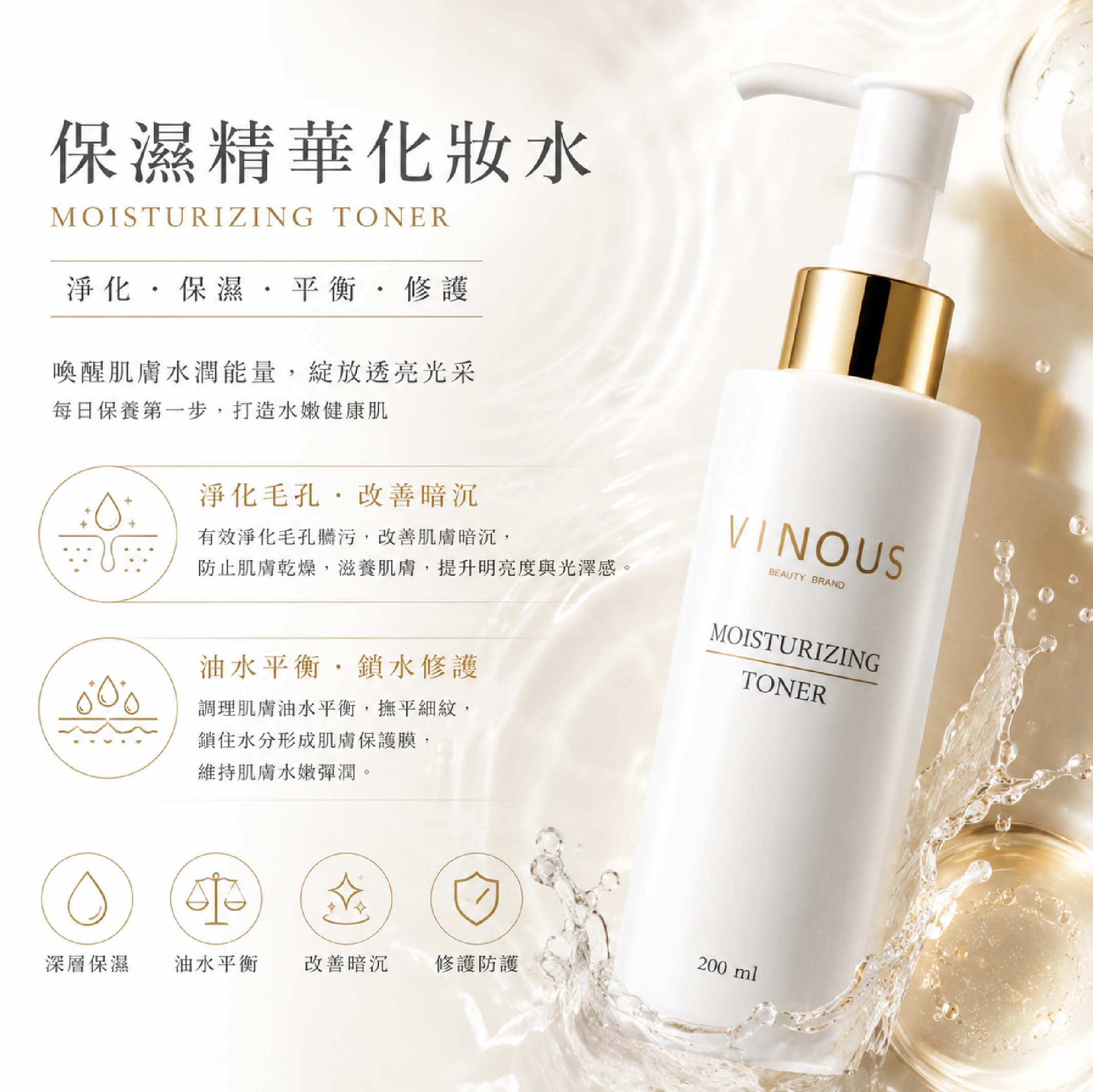 保濕精華化妝水,台灣化妝水,敏感肌保濕,醫美化妝水,滋養肌膚,改善暗沉
