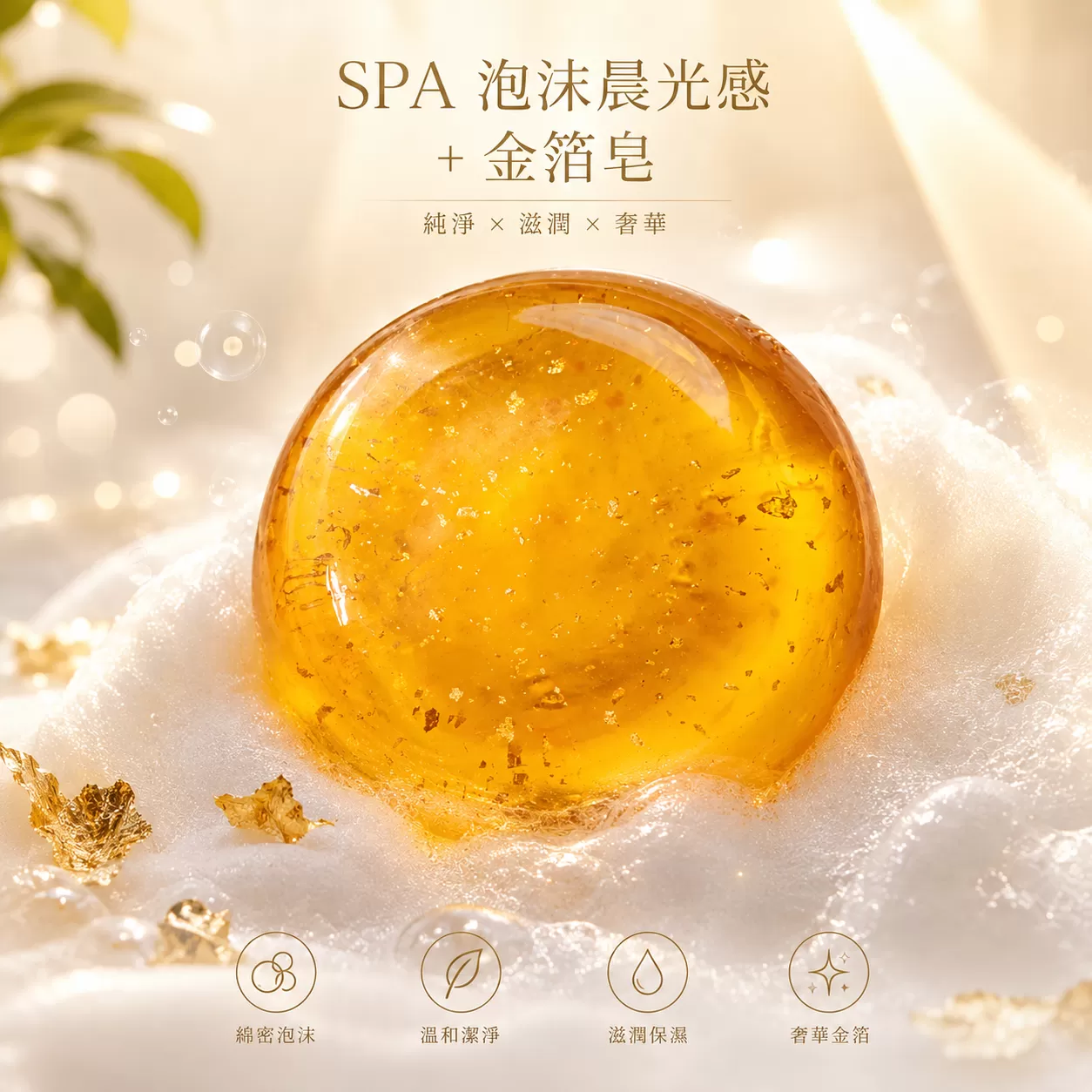 奢華金燦手工皂,台灣手工製造•敏感肌膚使用,V2406010SO,奢華金燦手工皂,溫和親膚•適合敏感肌膚使用,VINOUS產品系列