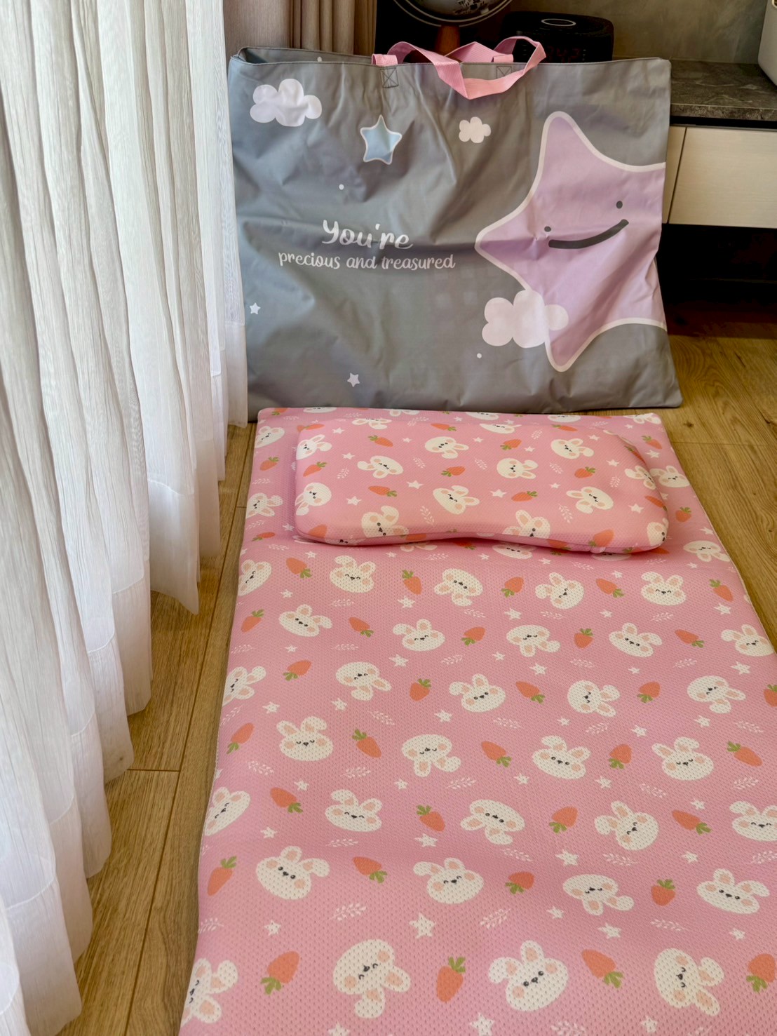 Ami的三件組開學套組 - 培婗 3D 透氣床墊、可調式童枕、棉被袋