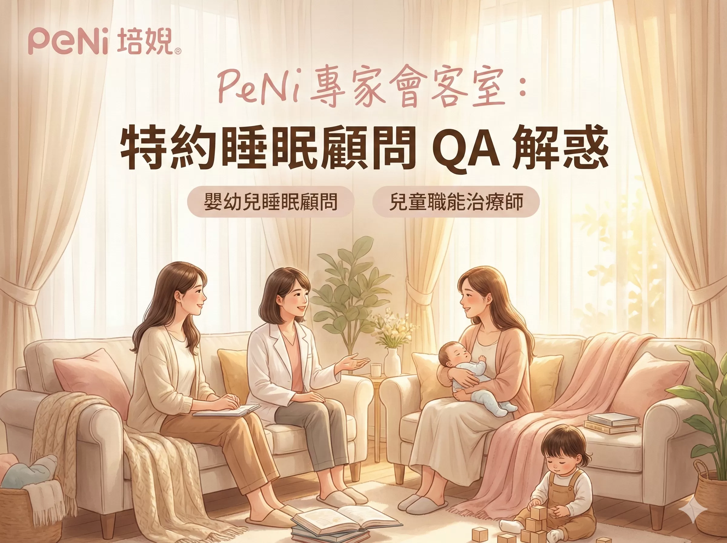 PeNi邀請兒童職能治療師、嬰兒睡眠顧問解決新手爸媽難解育兒問題