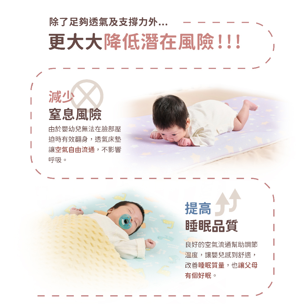培婗 3D 透氣嬰兒床圍 - 高彈力支撐度與透氣度，讓寶寶一夜好眠睡過夜