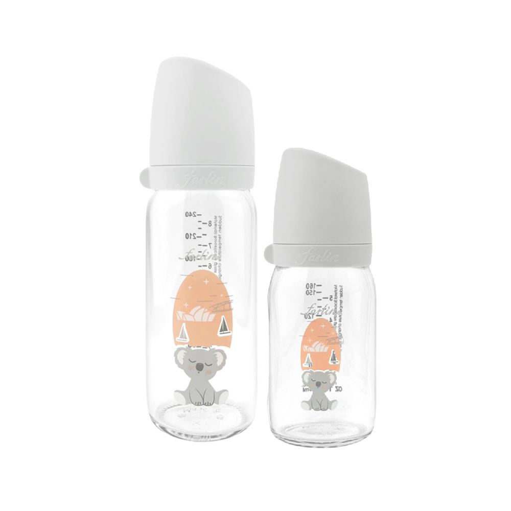 Farlin 城市系列寬口玻璃奶瓶1大1小