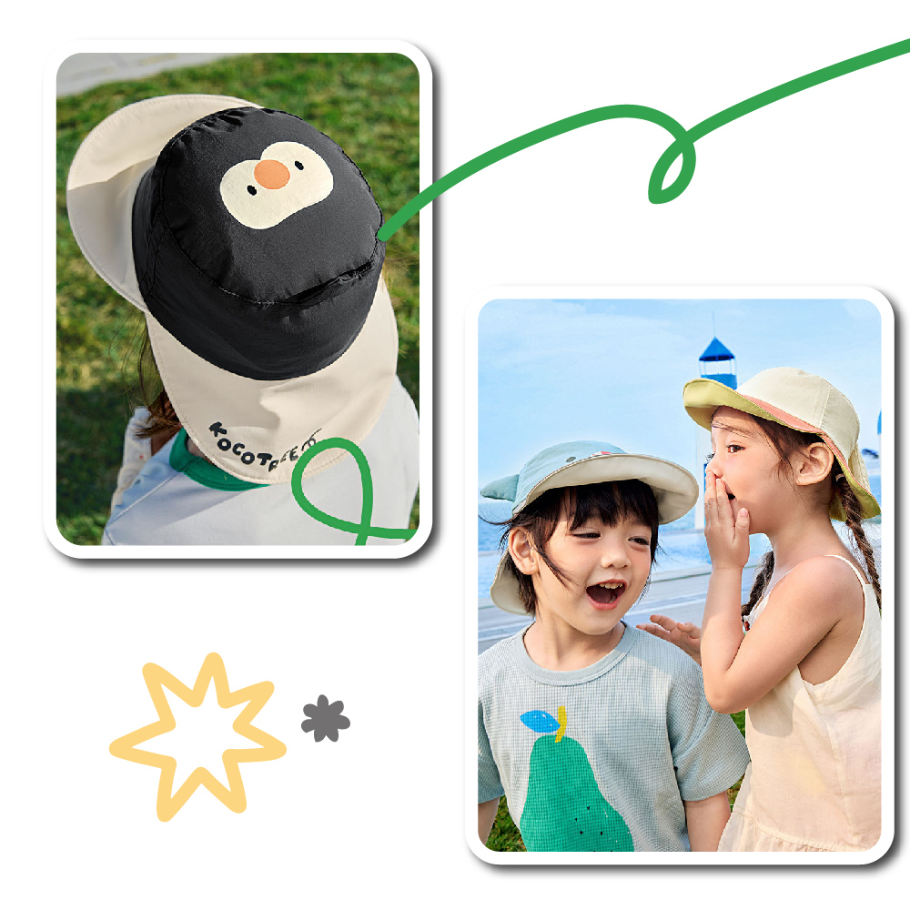 Kocotree 小精靈撞色雙面雙簷帽,輕裝旅行｜防曬必備,CKT0031,Kocotree小精靈撞色雙面雙簷帽,原紗抗菌,輕盈無感