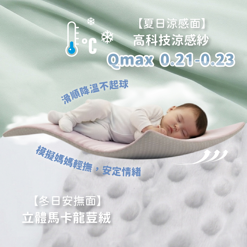 PeNi培婗 超涼感馬卡龍雙面安撫床包 (涼感荳被),荳荳毯,涼感毯,荳荳被,涼感,涼感床包