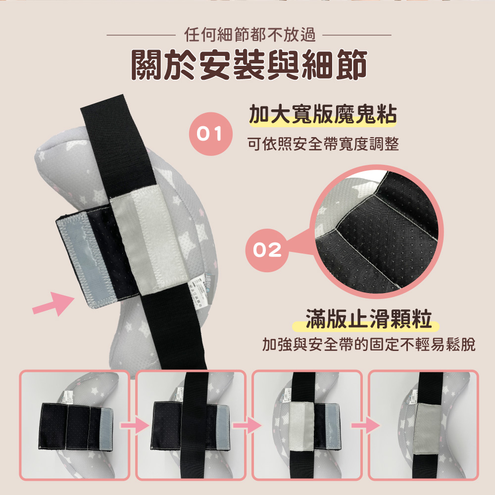 PeNi培婗－車用安全帶半月枕,車用頭枕,兒童車用半月枕,安全帶護頸枕,半月枕,車用睡枕