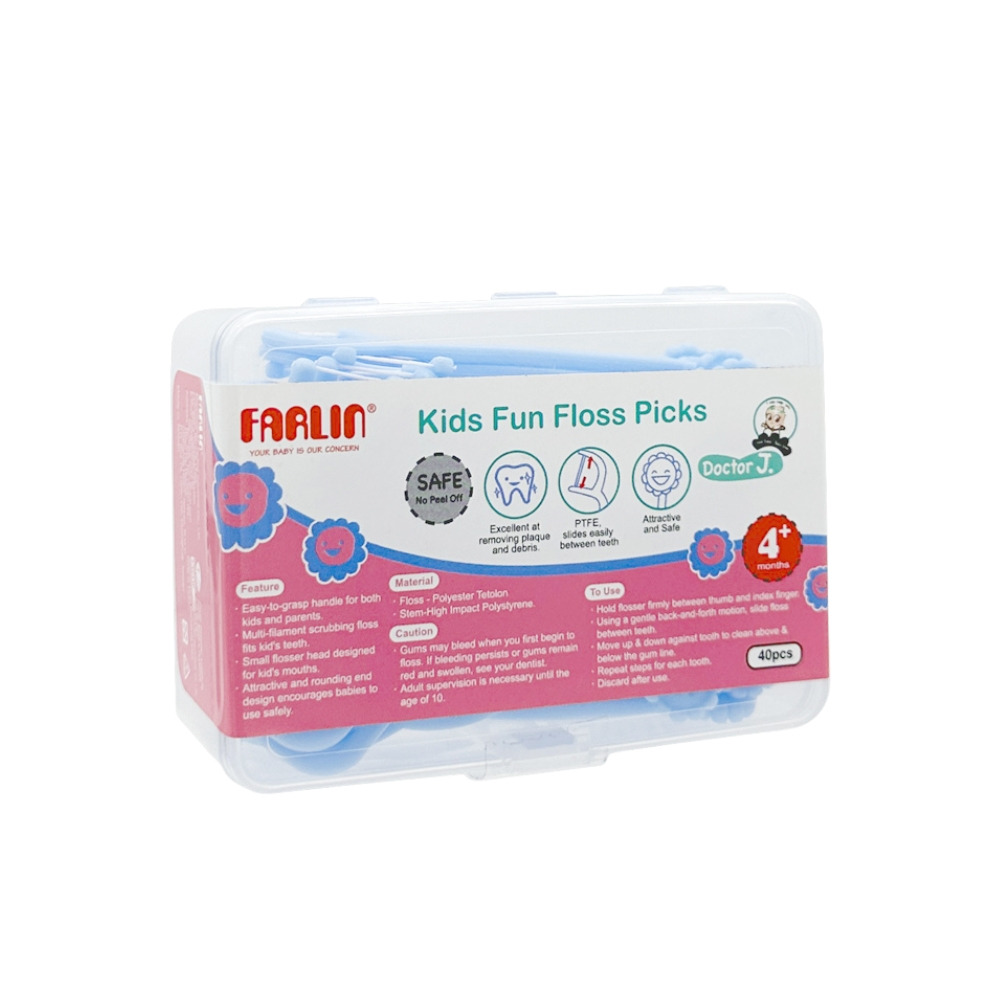 Farlin 兒童安全牙線棒 40入,Farlin,兒童牙線棒,TFL0054,Farlin兒童安全牙線棒40入,台灣生產製造