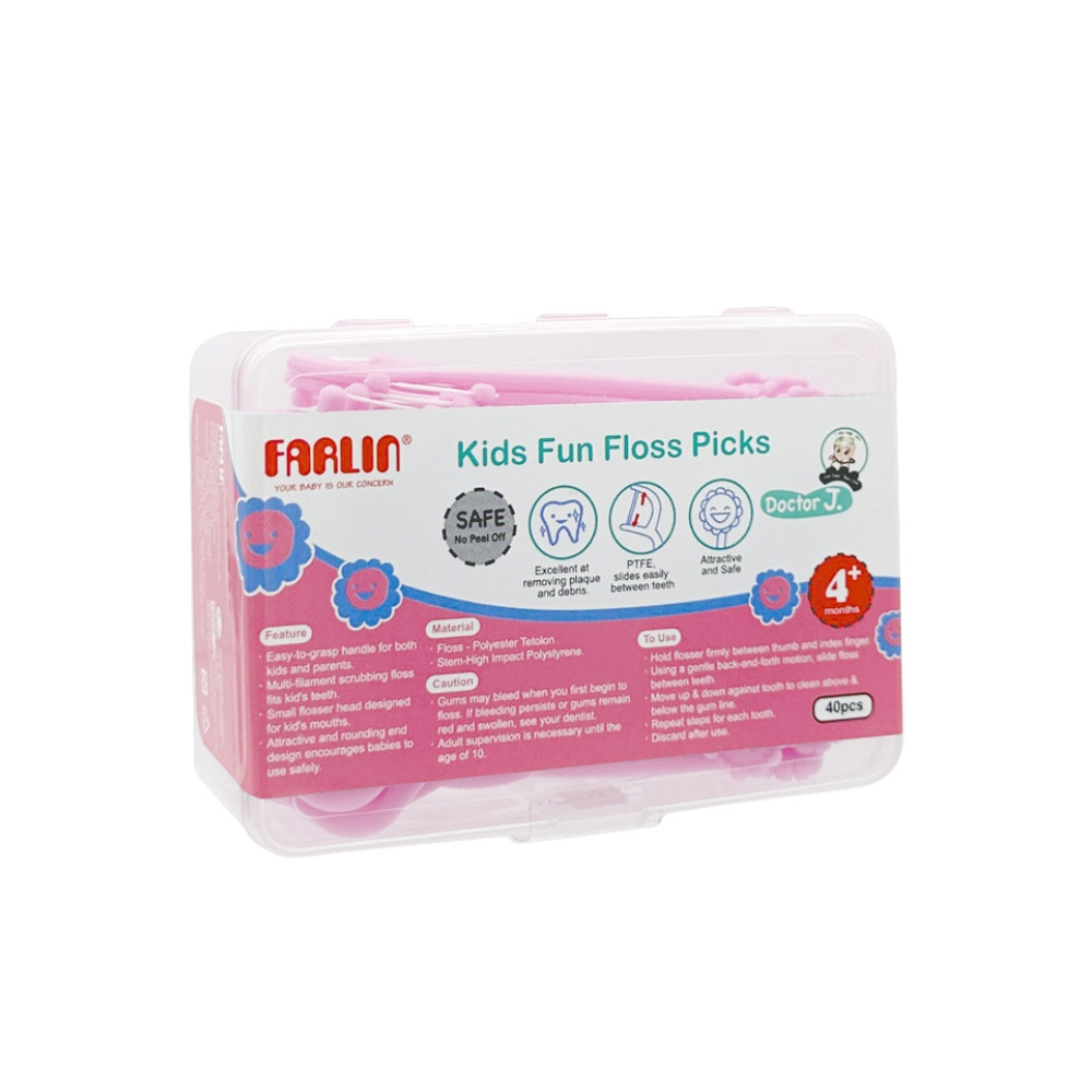 Farlin 兒童安全牙線棒 40入,Farlin,兒童牙線棒,TFL0054,Farlin兒童安全牙線棒40入,台灣生產製造