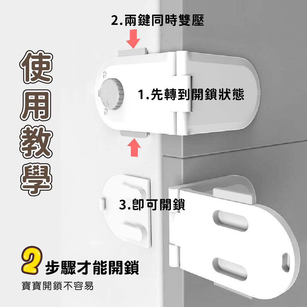 英國【TWO DADS】兒童抽屜安全鎖(2入1組),安全鎖扣,抽屜安全鎖,兒童安全鎖推薦,兒童安全鎖窗戶,兒童安全鎖