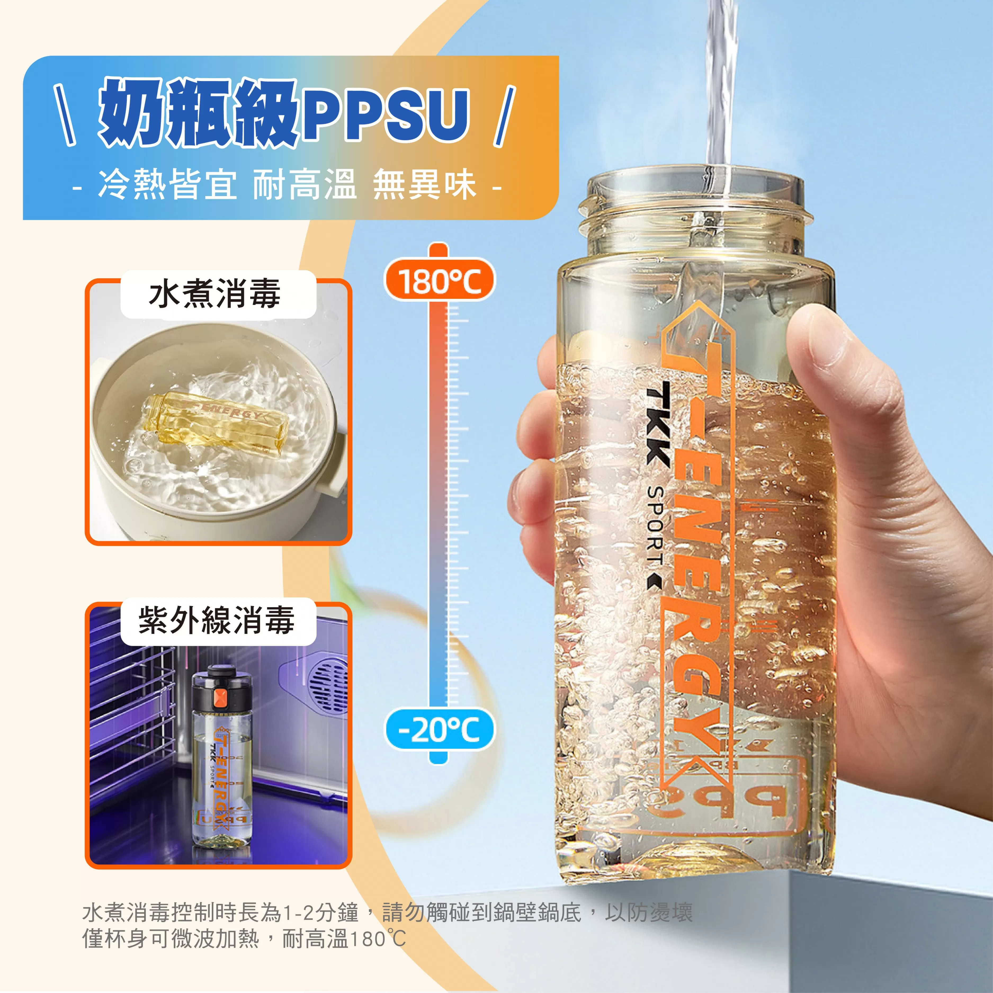 TKK 直飲PPSU運動水杯 500ML,TKK,隨行水壺,健身水壺,防摔,雙飲水壺