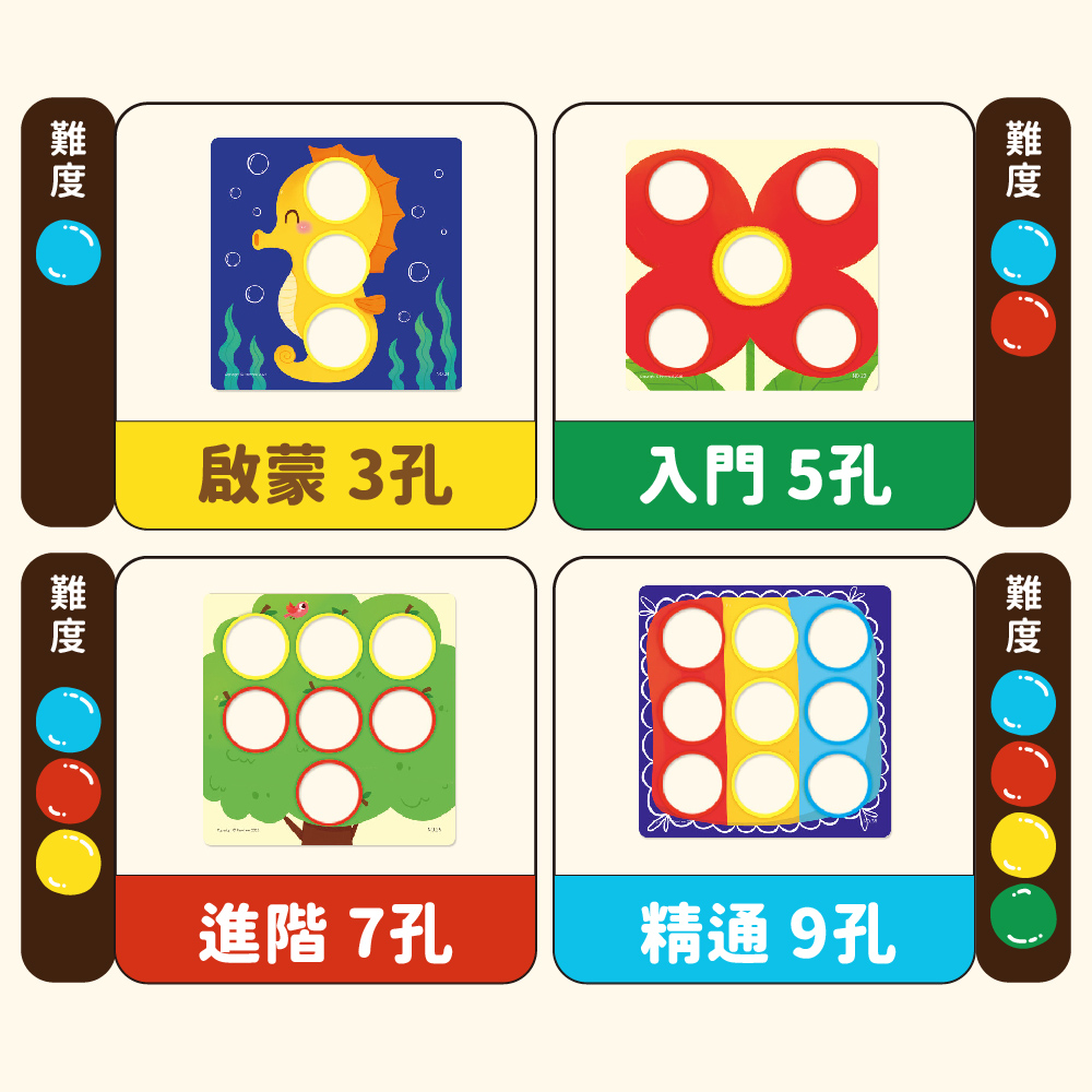 PinWheel 認知手眼協調遊戲-彩虹波波球,動手能力訓練,防吞嚥,兒童桌遊,幼兒園玩具,早教玩具