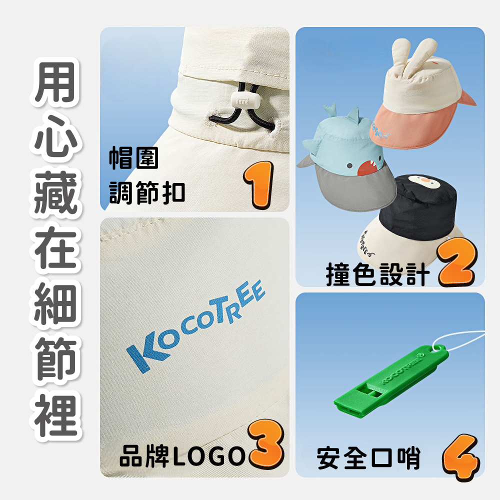 Kocotree 小精靈撞色雙面雙簷帽,輕裝旅行｜防曬必備,CKT0031,Kocotree小精靈撞色雙面雙簷帽,原紗抗菌,輕盈無感