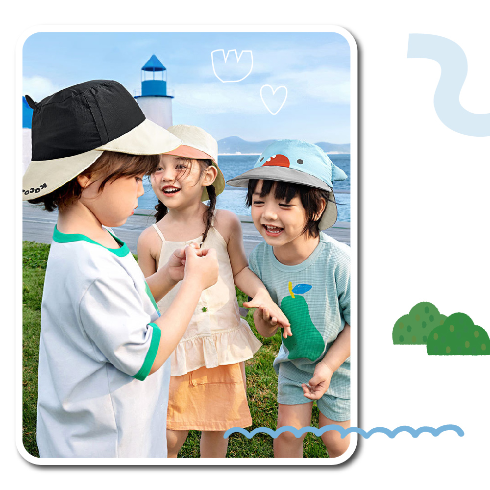 Kocotree 小精靈撞色雙面雙簷帽,輕裝旅行｜防曬必備,CKT0031,Kocotree小精靈撞色雙面雙簷帽,原紗抗菌,輕盈無感