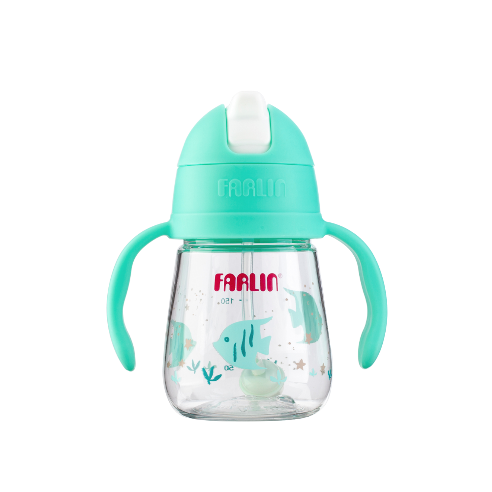 Farlin GuluGulu Tritan 360°握把吸管練習杯 150ml