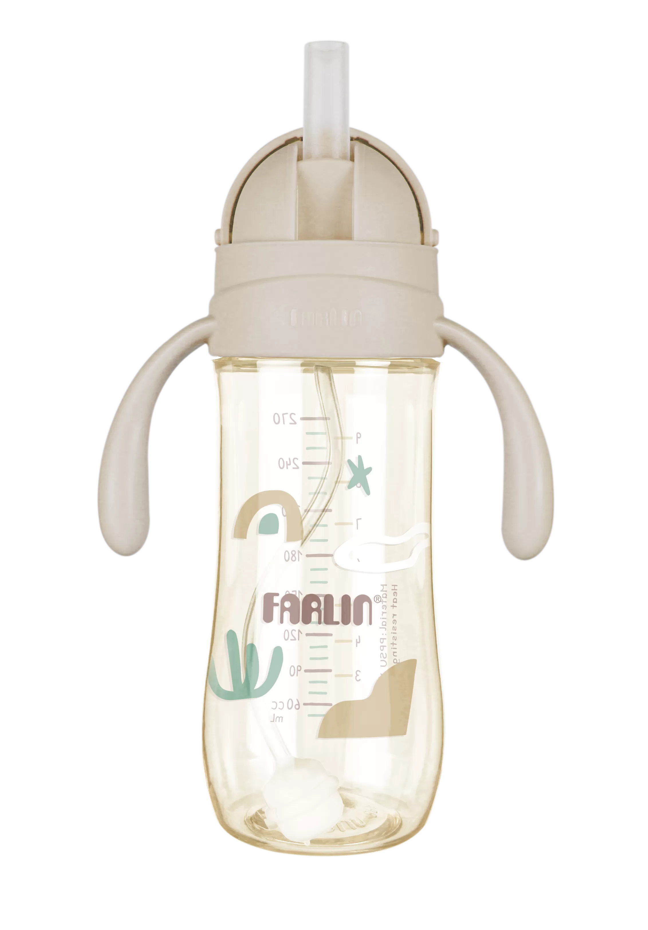 Farlin - PPSU寬口防逆流重力吸管學飲水杯270ml