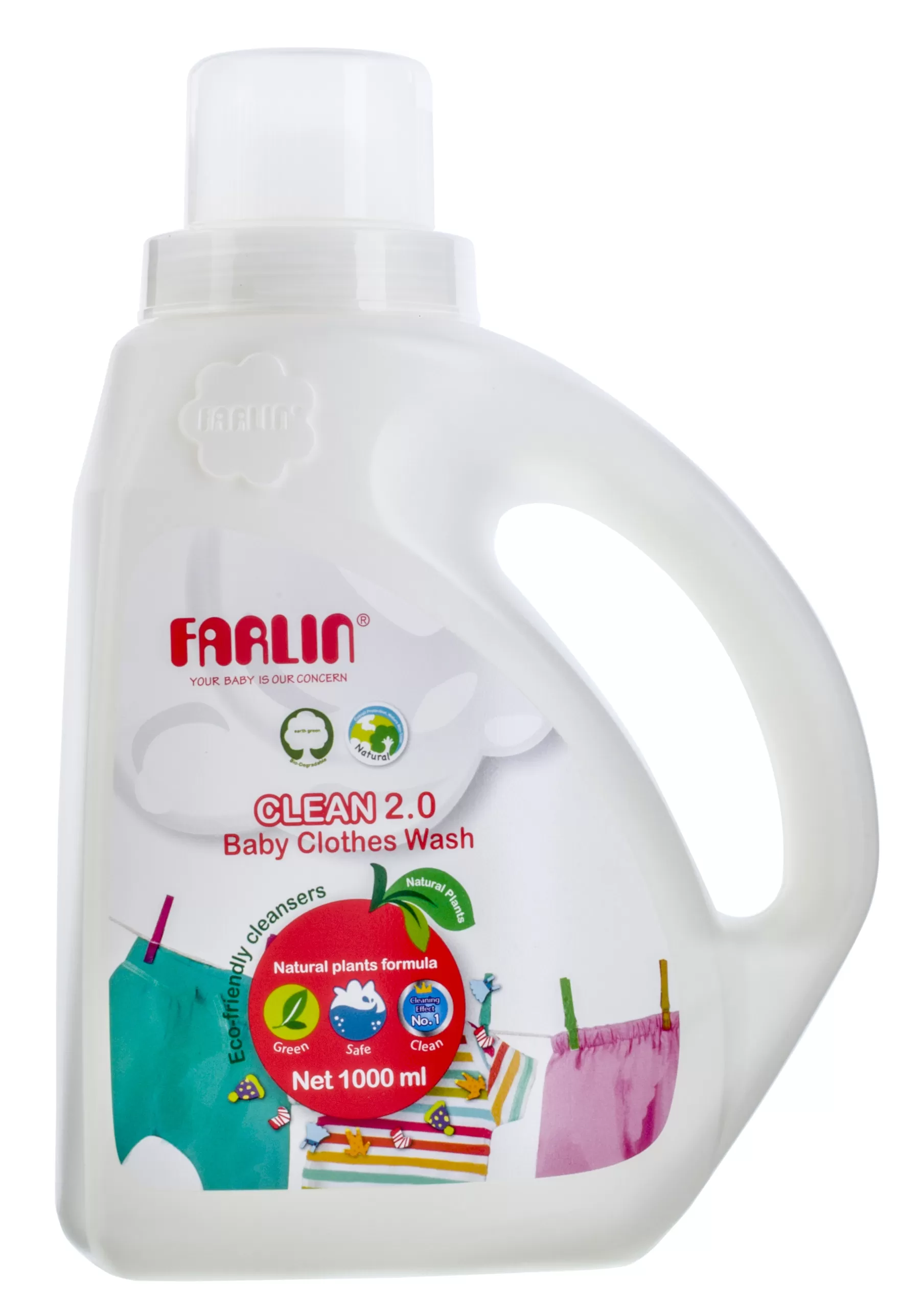Farlin - 植物性高濃5倍寶寶洗衣精(罐裝-1000ml)
