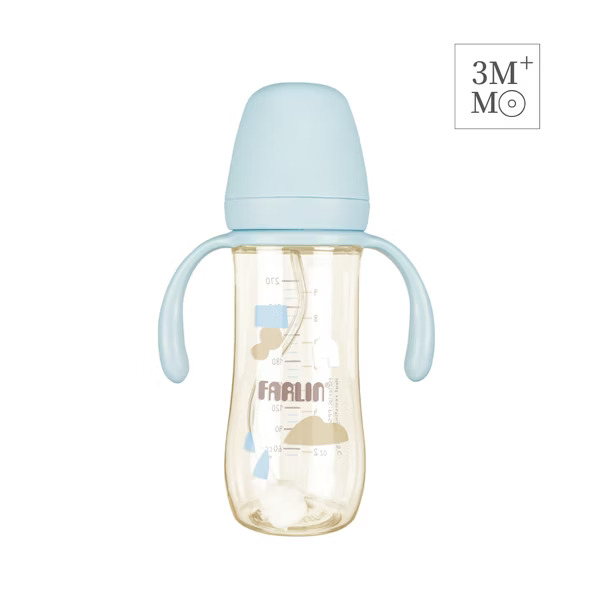 Farlin Grow With Colors寬口PPSU重力吸管握把奶瓶270ml