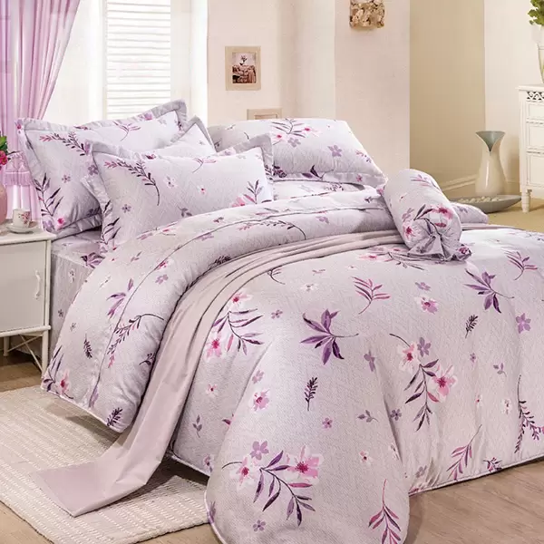 天絲鋪棉床包 - 7A03紫