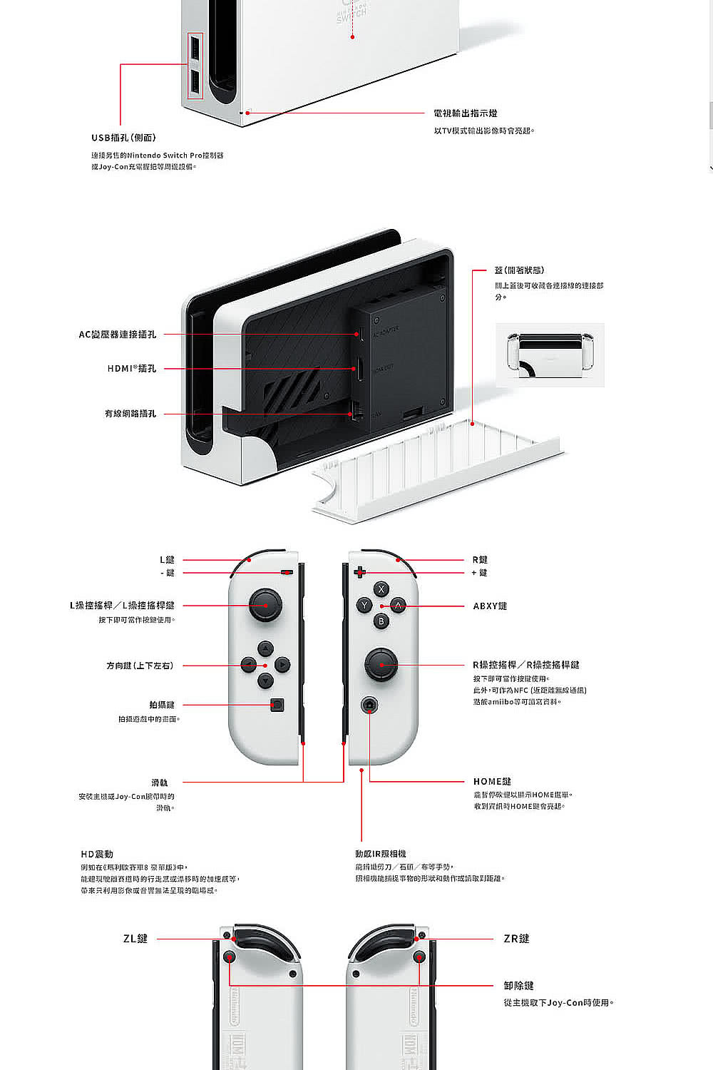 Nintendo 任天堂 Switch OLED款式 白色 主機(台灣公司貨).