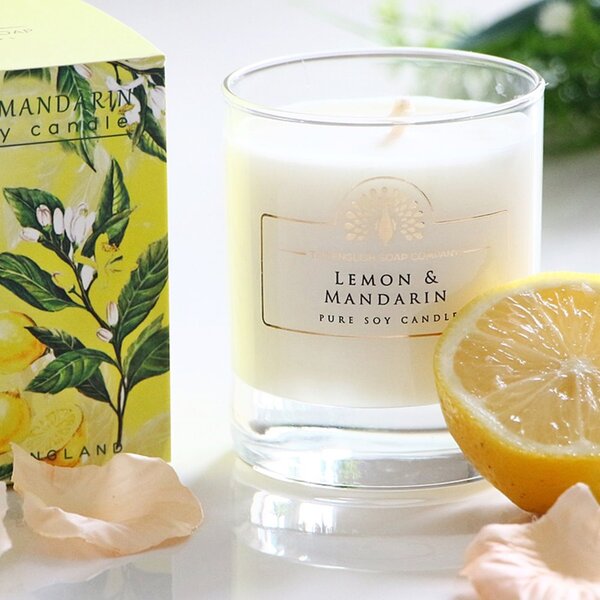 英國製皂ESC天然植物蠟燭-檸檬柑橘