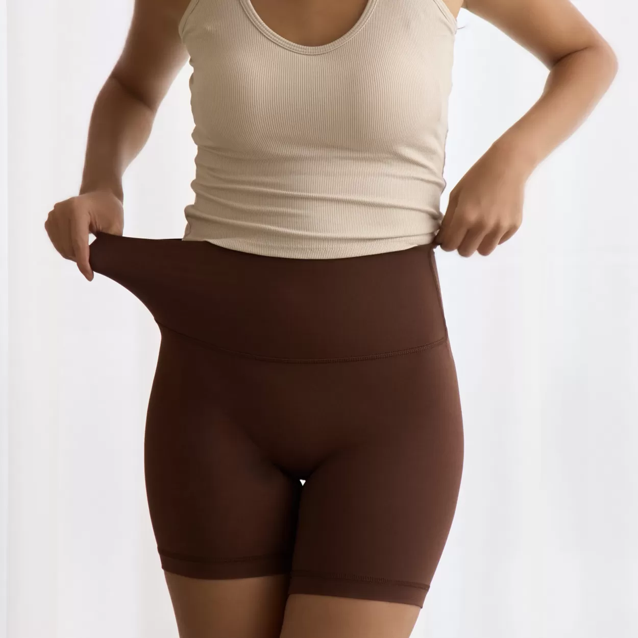 moïd 瑜伽樂So褲-收腹三分褲 - 焦糖棕