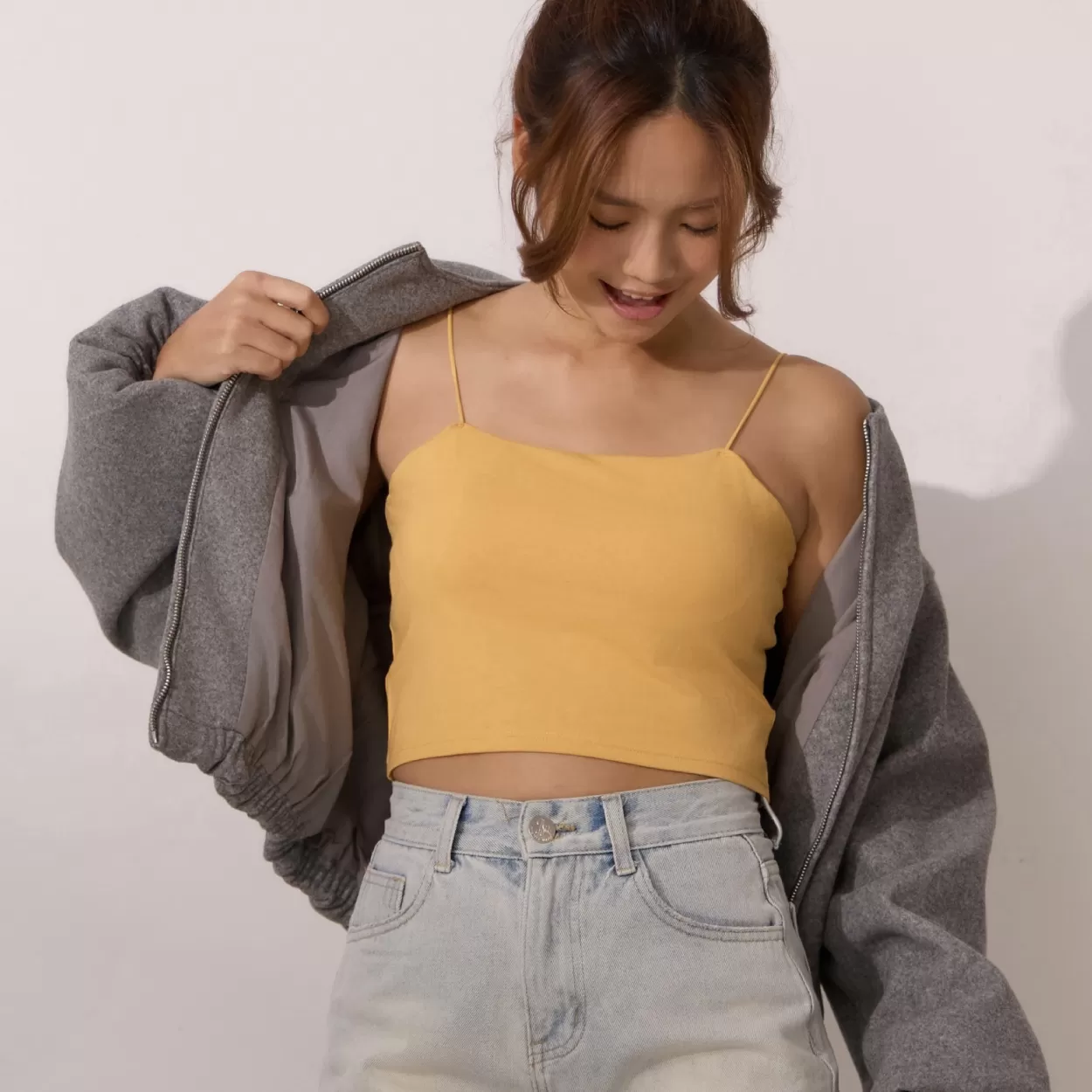 moïd 美型親膚4D手捧一體杯平口肩帶Bratop - 黃色 Yellow