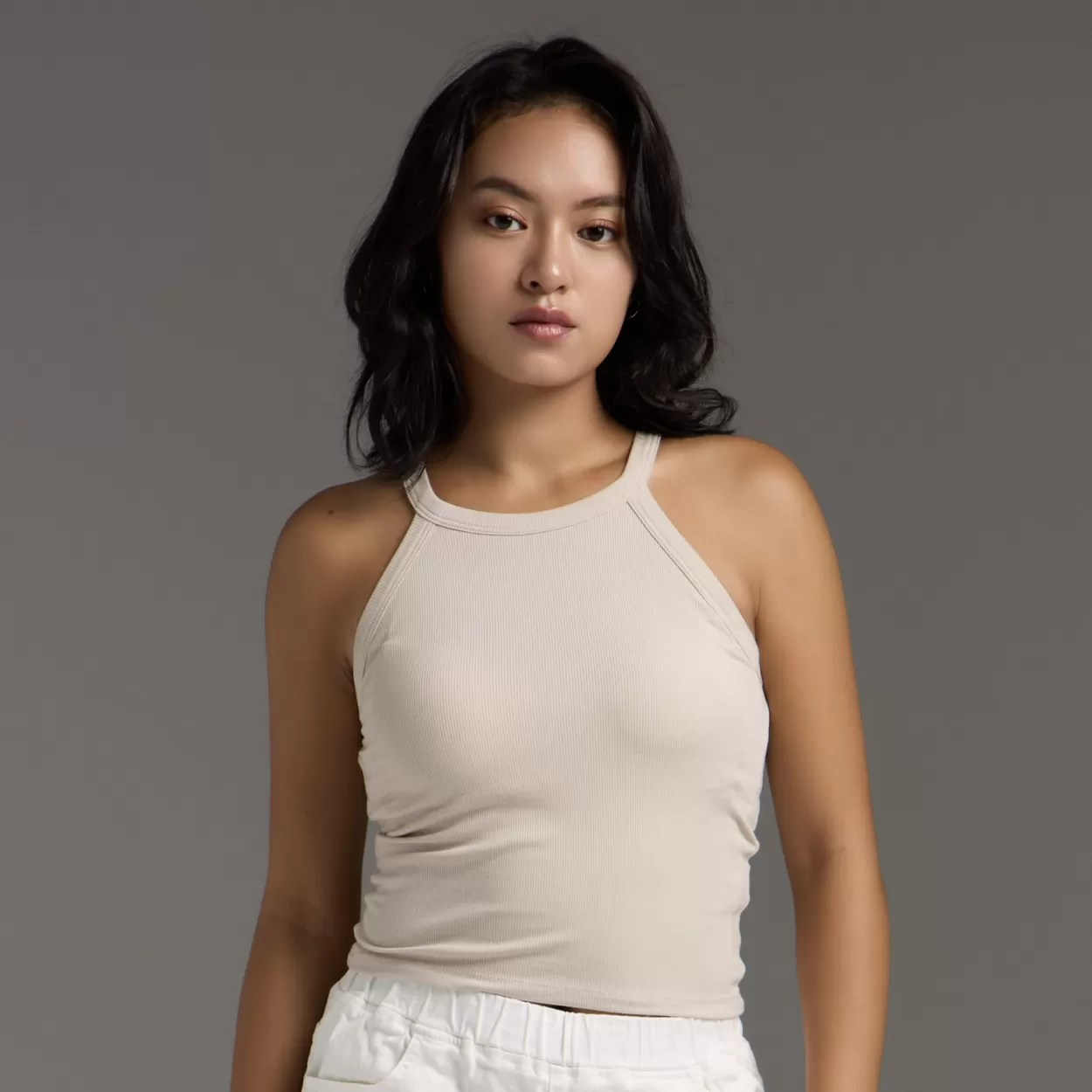 moïd.heart 茉伊朵兒｜心平台 - moïd 時髦繞脖一體杯激瘦背心Bratop