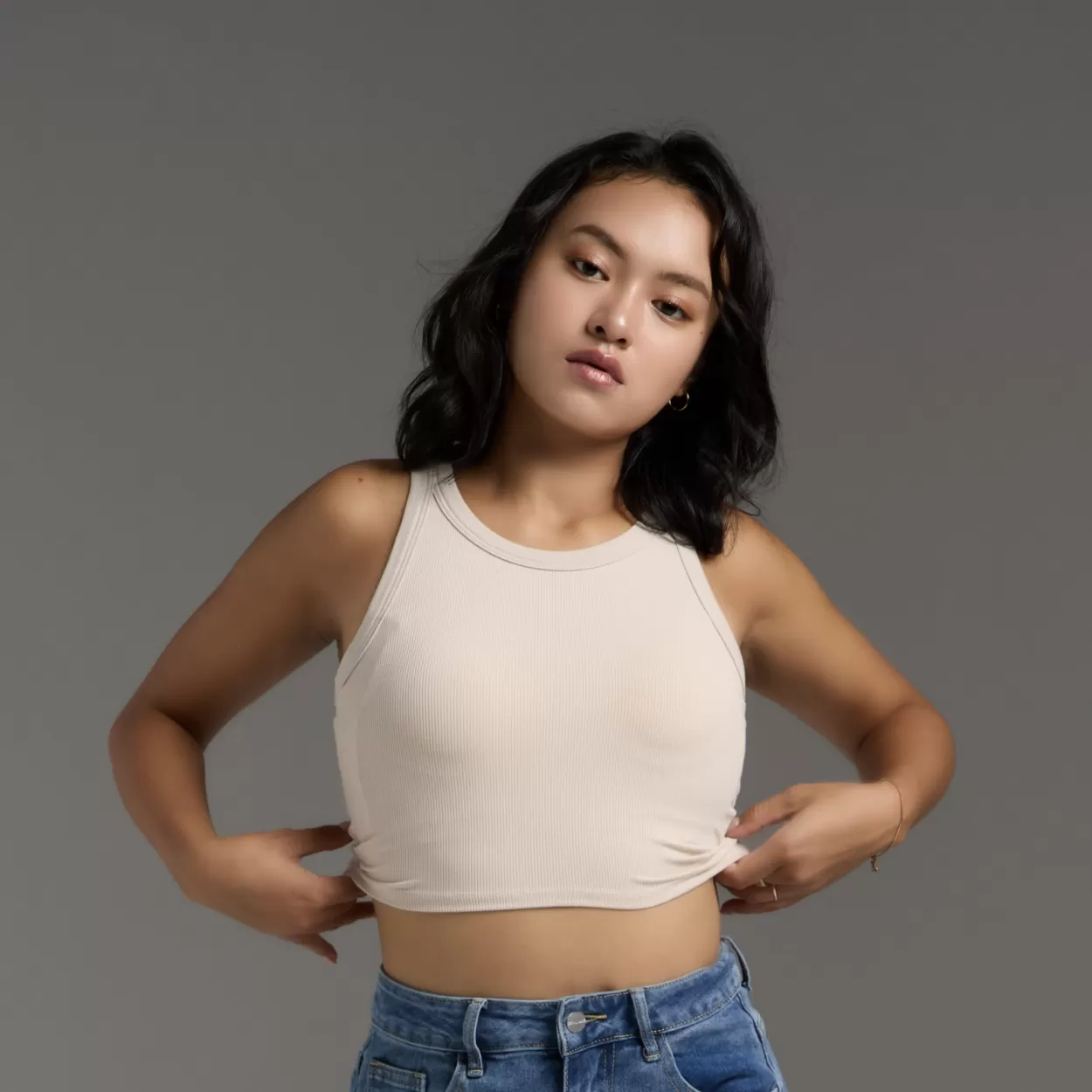 moïd 美型包覆一體杯修身時尚背心Bratop - 杏色 apricot