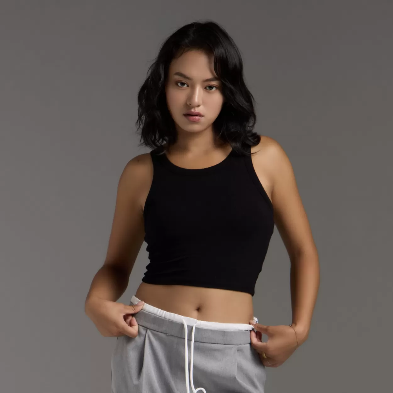 moïd 美型包覆一體杯修身時尚背心Bratop - 黑 Black