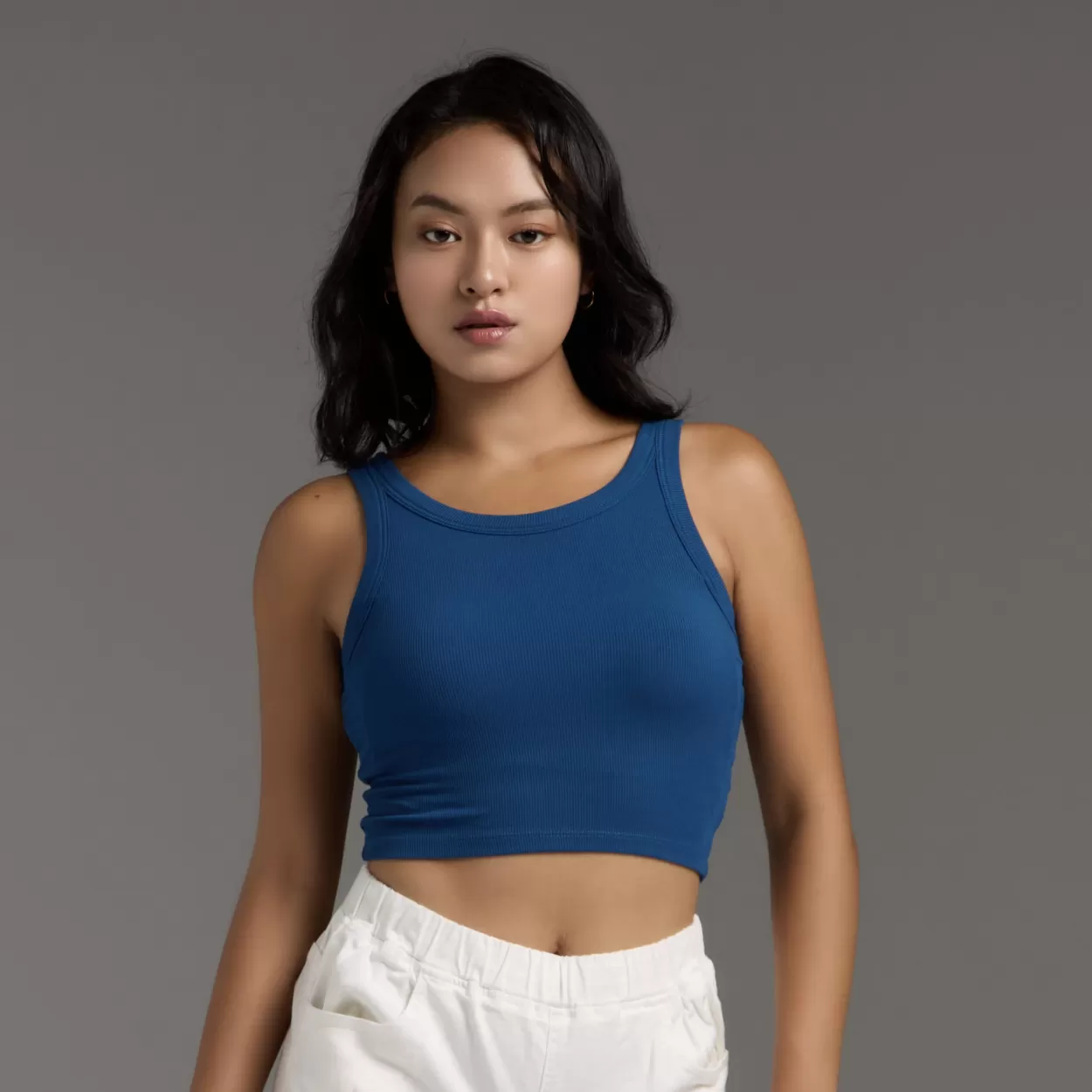 moïd 美型包覆一體杯修身時尚背心Bratop - 黛藍 Green Blue