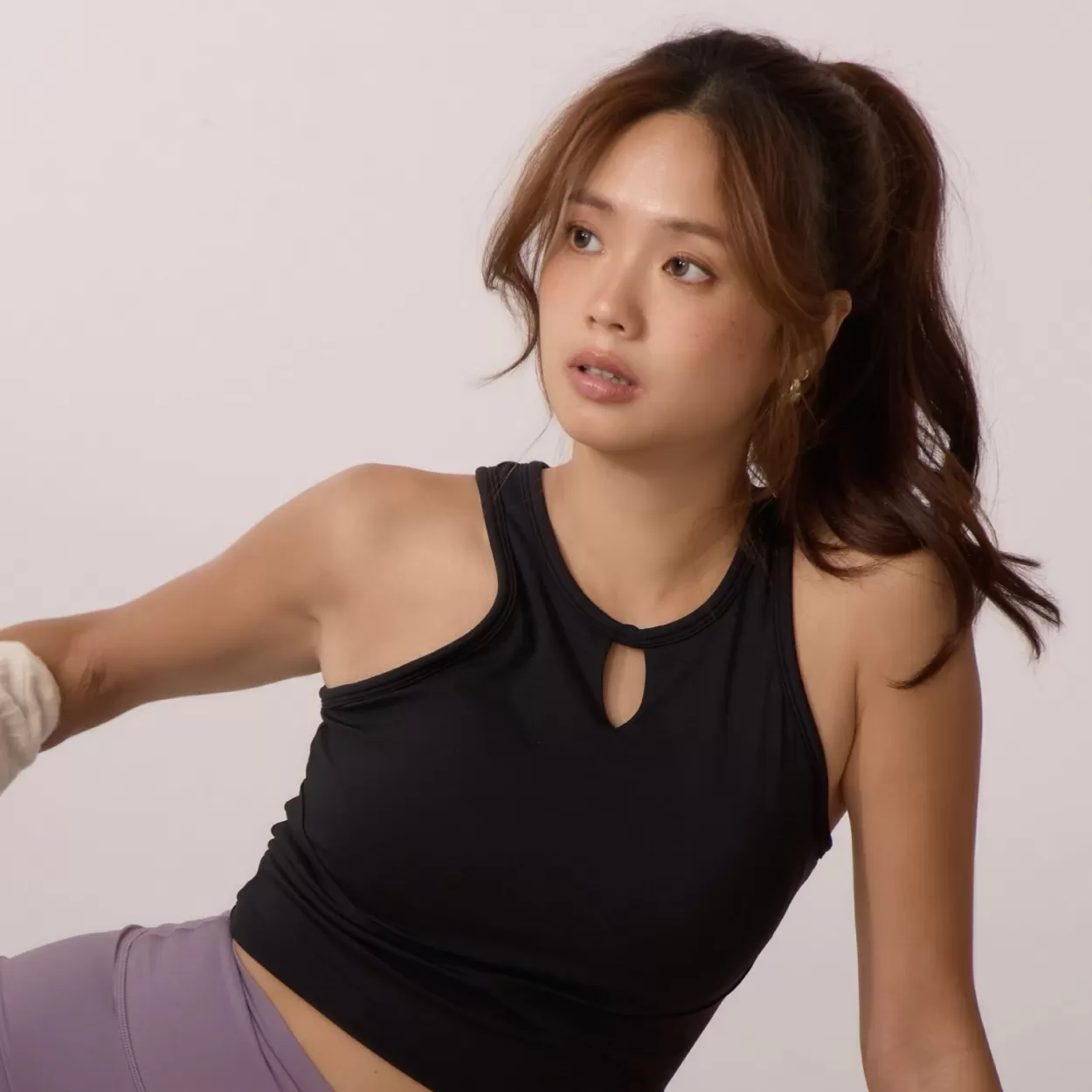 moïd 簡約簍空運動內衣 - 黑 Black