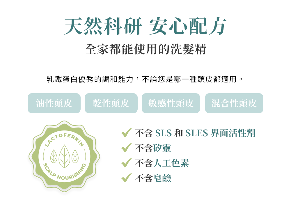 樂多髮-乳鐵蛋白頭皮養護洗髮精