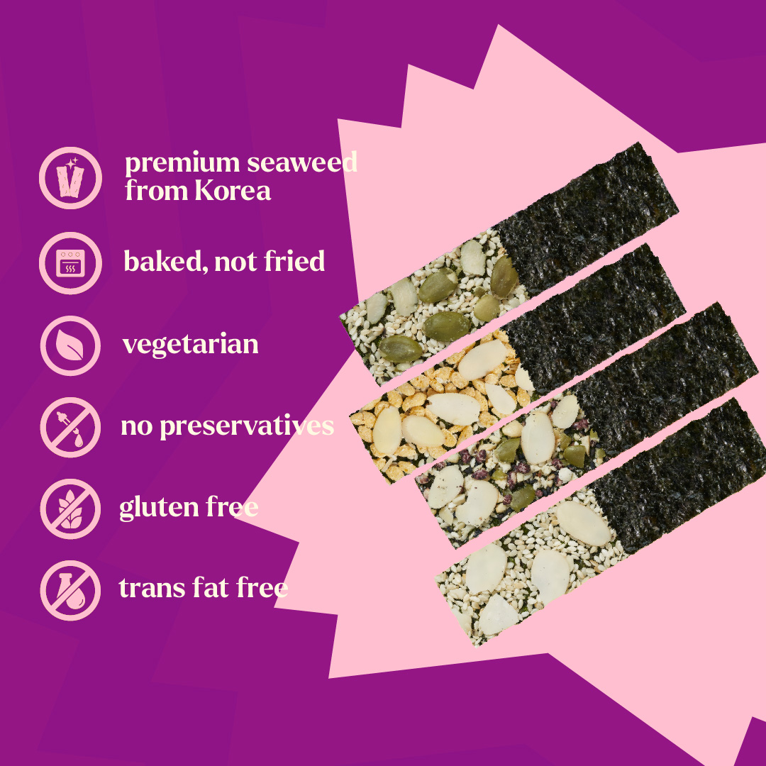 海苔脆情緒四重奏｜四種口味綜合包,U60550001,海苔脆情緒四重奏｜四種口味綜合包,天然活性成分,一盒8包,素食可食