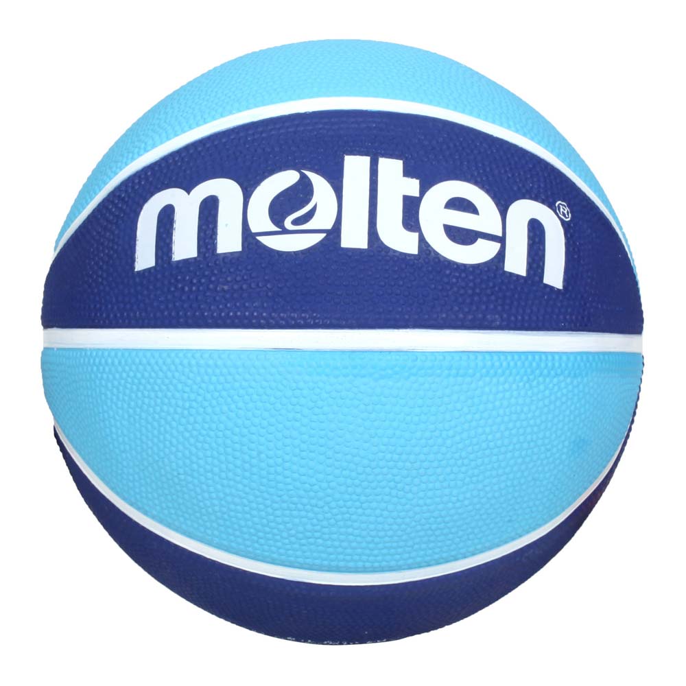 MOLTEN 8片深溝橡膠7號籃球-室外 戶外 7號球 訓練 B7C2010-BB 藍水藍白