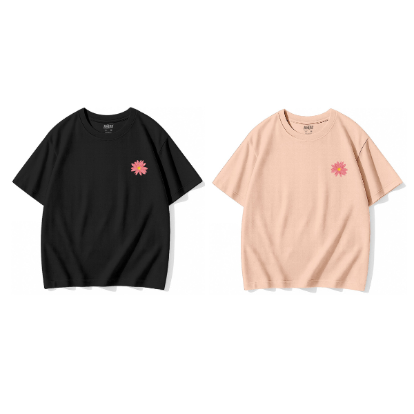 NeBro｜微笑粉紅花花 短T