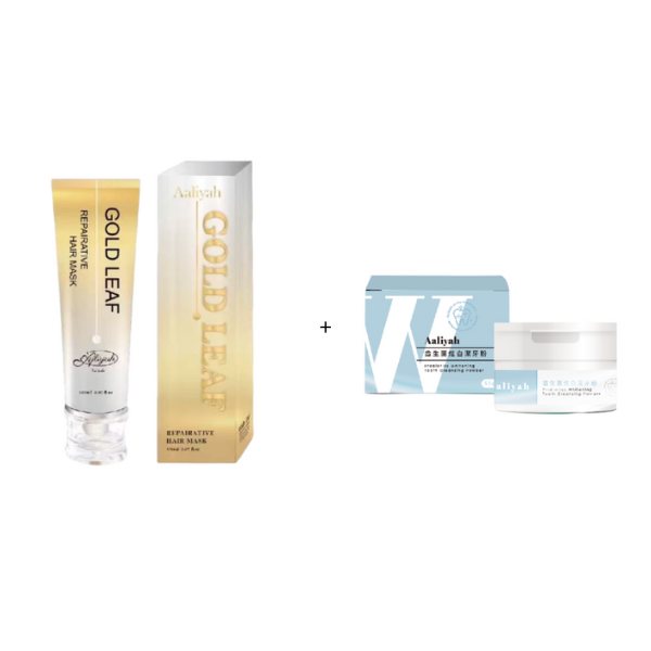 金球瞬效亮澤修護髮膜+益生菌炫白潔牙粉