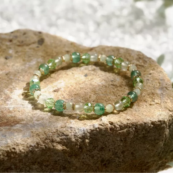 五行水晶手鍊(土)｜穩固根基・財運與安定雙提升