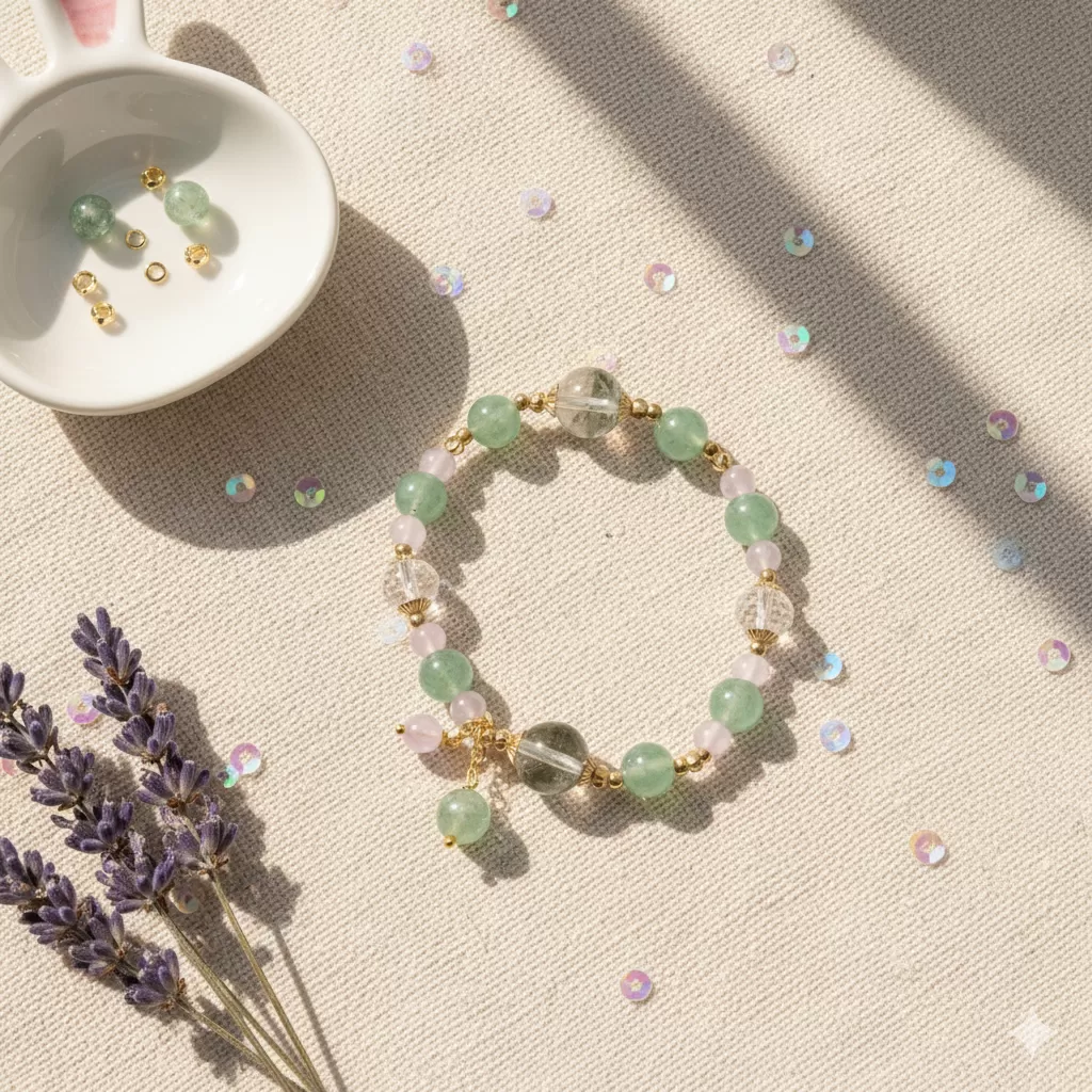 綠草莓晶手鍊｜平衡心能・吸引好運・正向能量加持