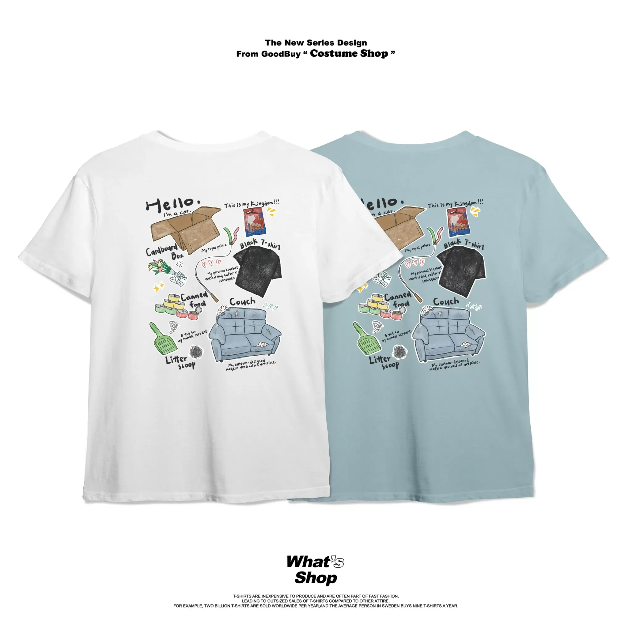 What's Shop｜喵咪的足跡 短Tee