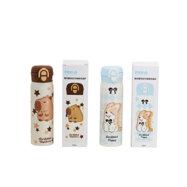 隨風飄揚彈跳保溫杯500ml(款式隨機)