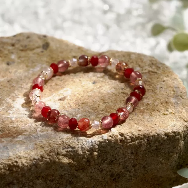 五行水晶手鍊(火)｜點燃行動力・業績人氣雙提升,五行招財,水晶手鍊推薦,行動力象徵,活力能量水晶,火行水晶