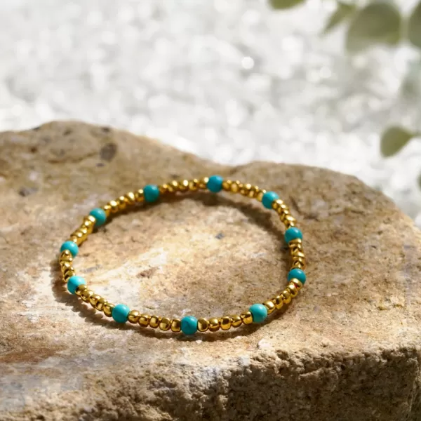 綠松石足銀手串｜平安守護・財運與正能量加分,水晶手鍊推薦,水晶手鍊,水晶串珠,水晶,足銀手串