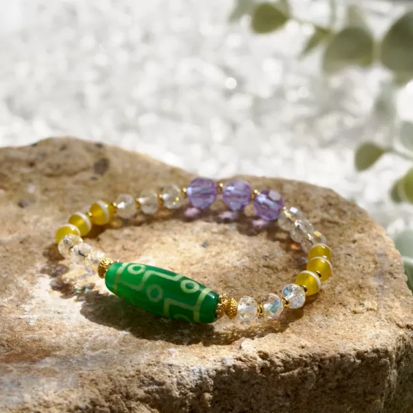 青稞共九眼手鍊｜避邪護身・轉運聚福・智慧圓滿,水晶手鍊推薦,水晶手鍊,李享家水晶,水晶串珠,水晶