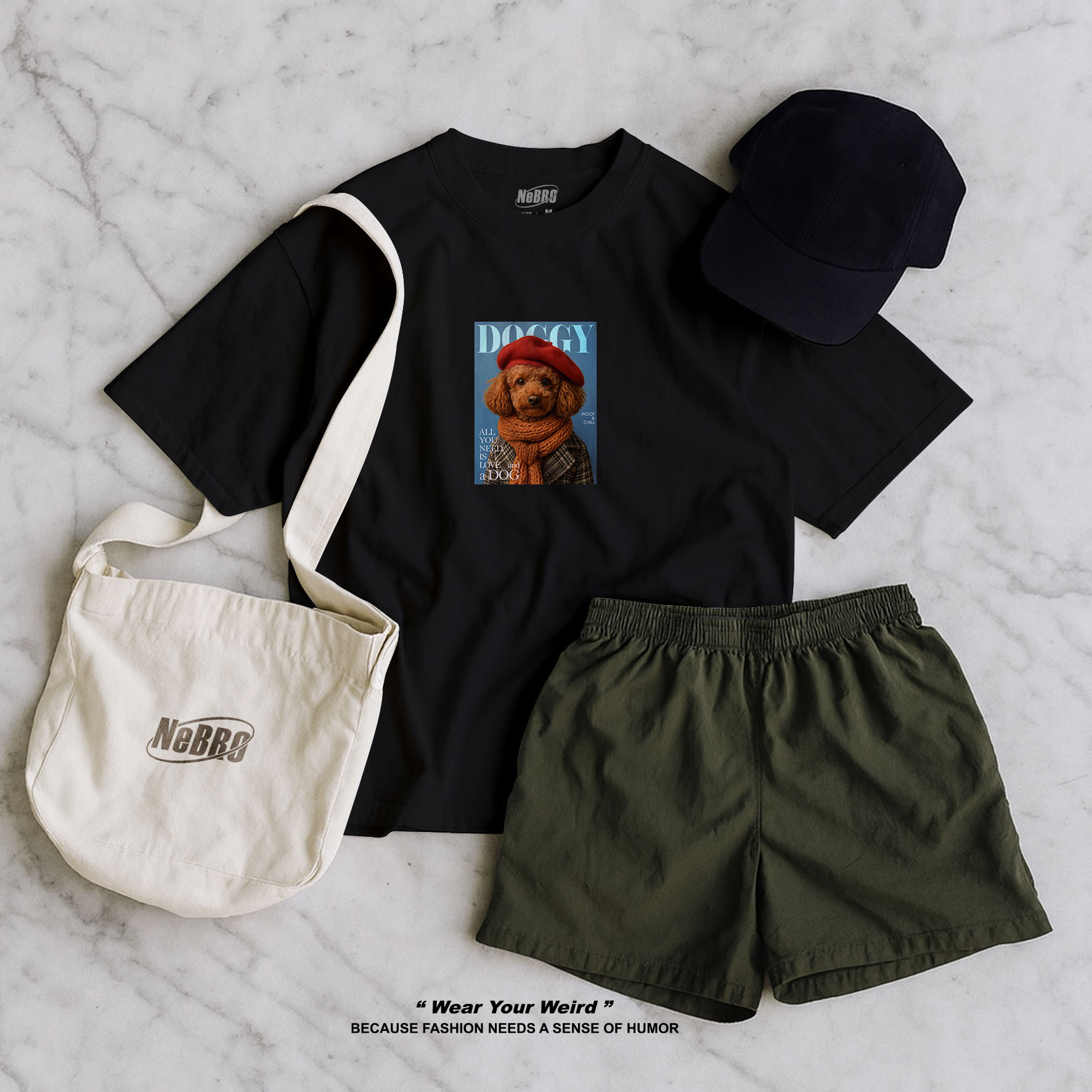 NeBro｜汪汪伸展台 短T,時尚,上衣,短袖,短TEE,純棉