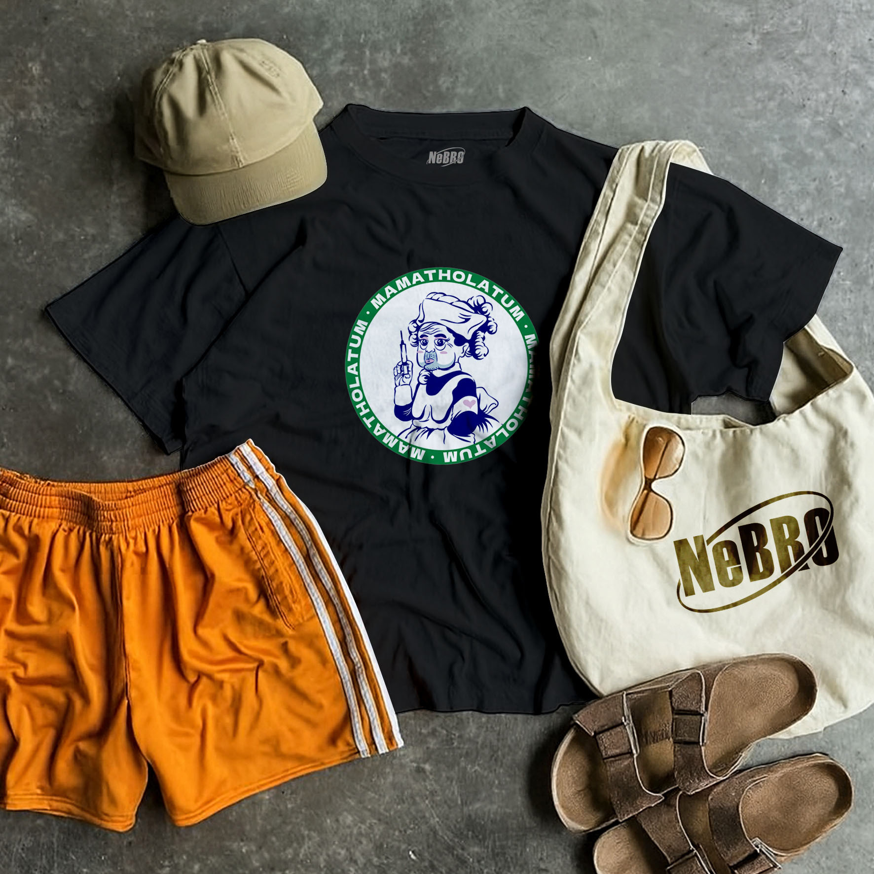 NeBro｜嬤秀雷敦 短T,純棉,時尚,上衣,短TEE,短袖