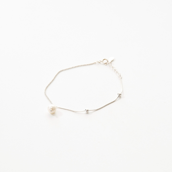 珍珠手鍊,優雅光澤✧極簡氣質,U60660001,珍珠手鍊,珍珠點綴,金屬鍊條