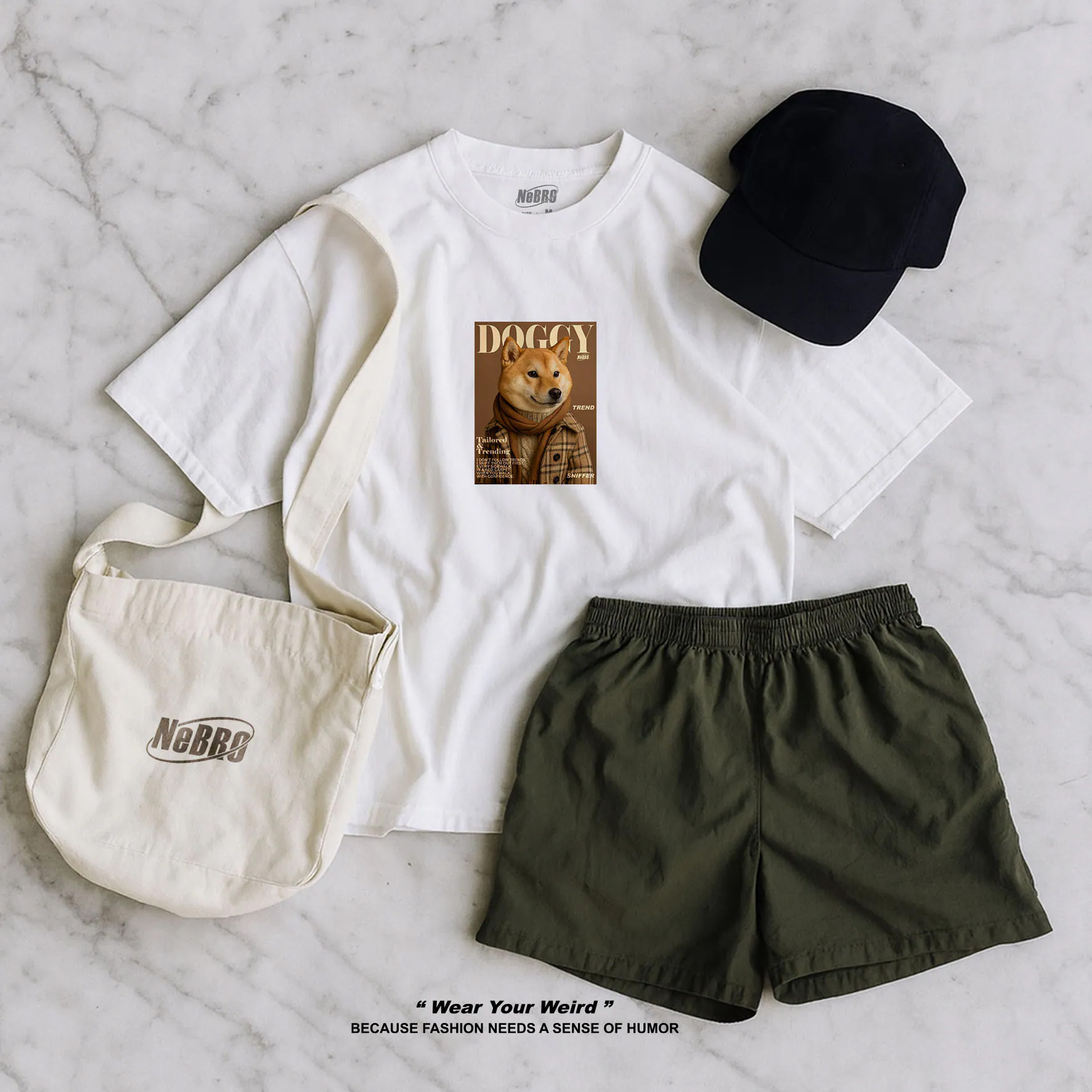 NeBro｜汪汪伸展台 短T,時尚,上衣,短袖,短TEE,純棉